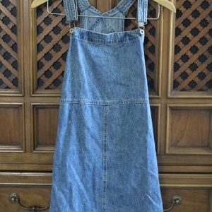 Denim overall dress